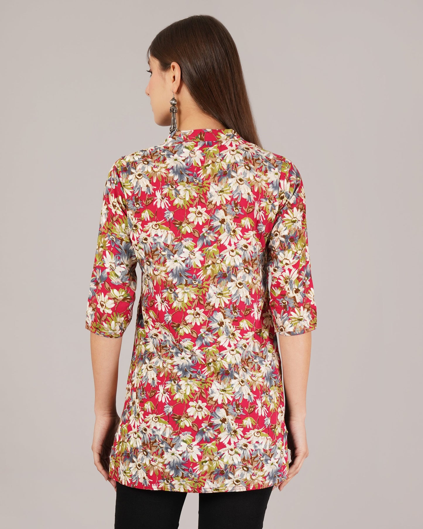 Jaitra Apparels Women Printed Rayon Straight Kurta (Multicolor) - Swadesiicart