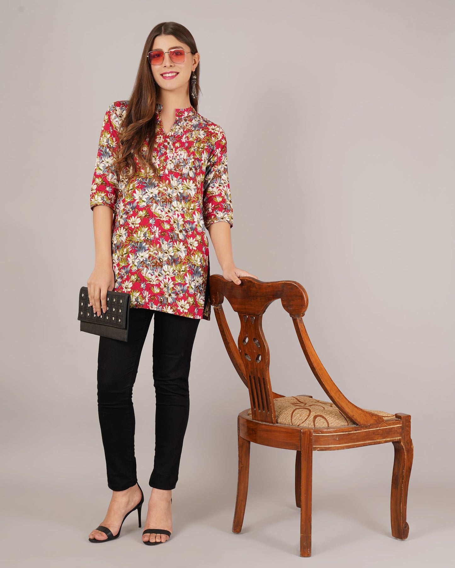 Jaitra Apparels Women Printed Rayon Straight Kurta (Multicolor) - Swadesiicart