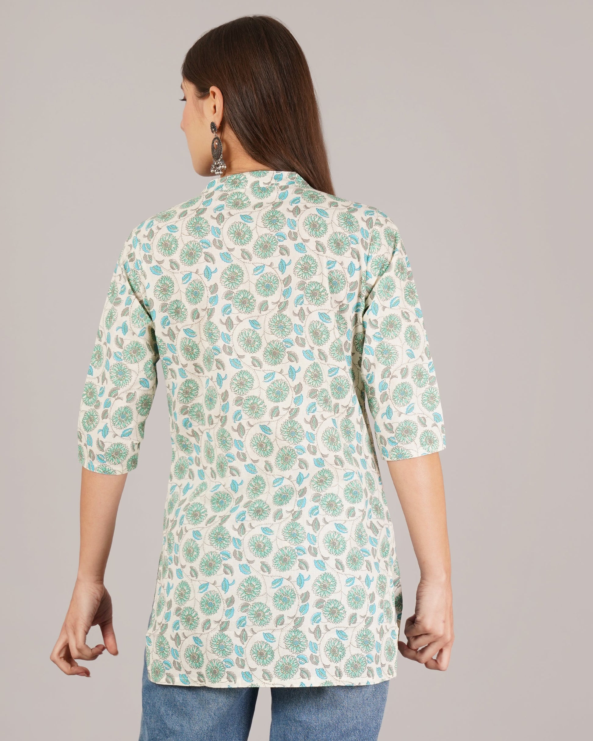 Jaitra Apparels Women Printed Rayon Straight Kurta (Off White) - Swadesiicart