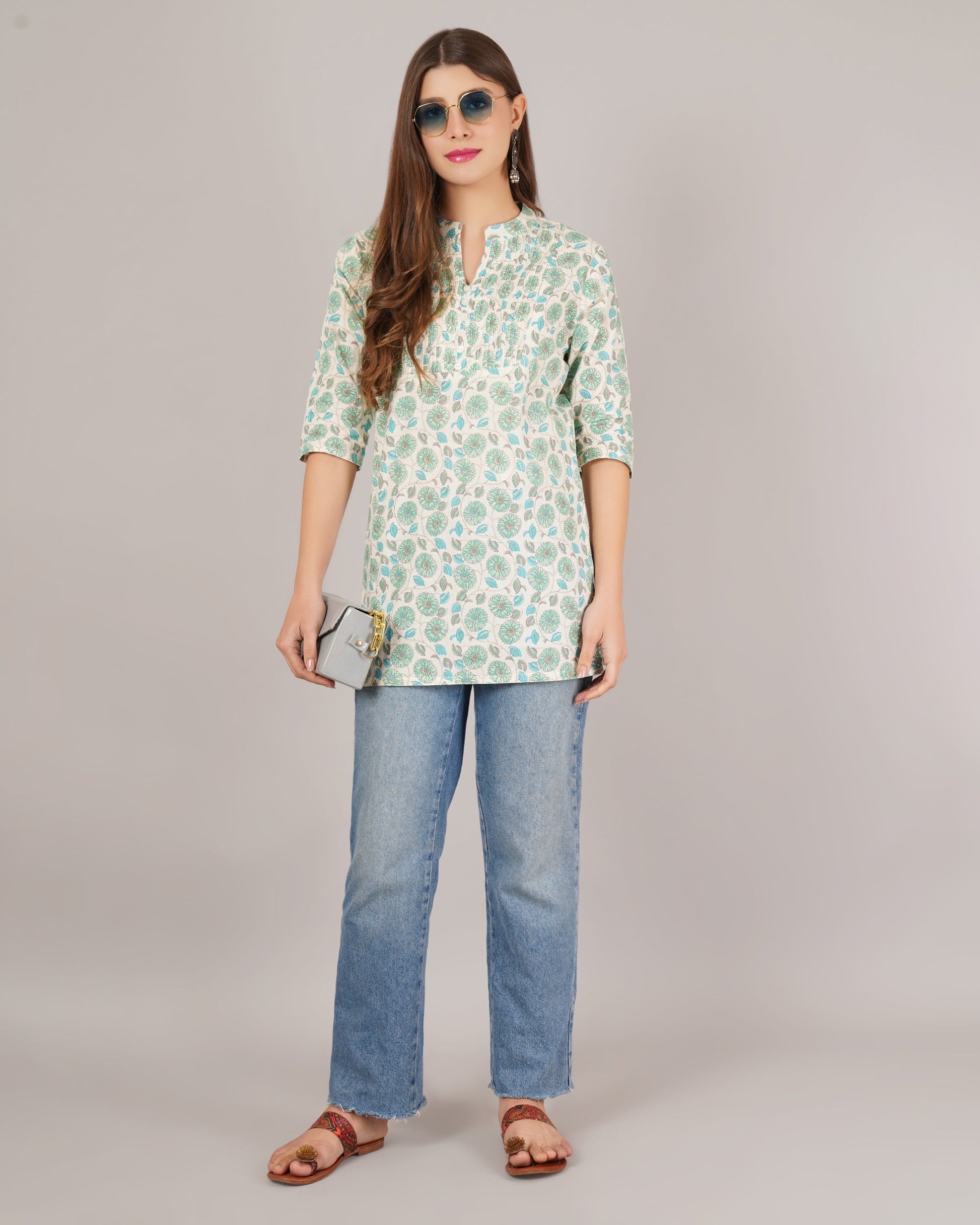Jaitra Apparels Women Printed Rayon Straight Kurta (Off White) - Swadesiicart