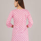 Jaitra Apparels Women Printed Pure Cotton Straight Kurta (Pink) - Swadesiicart