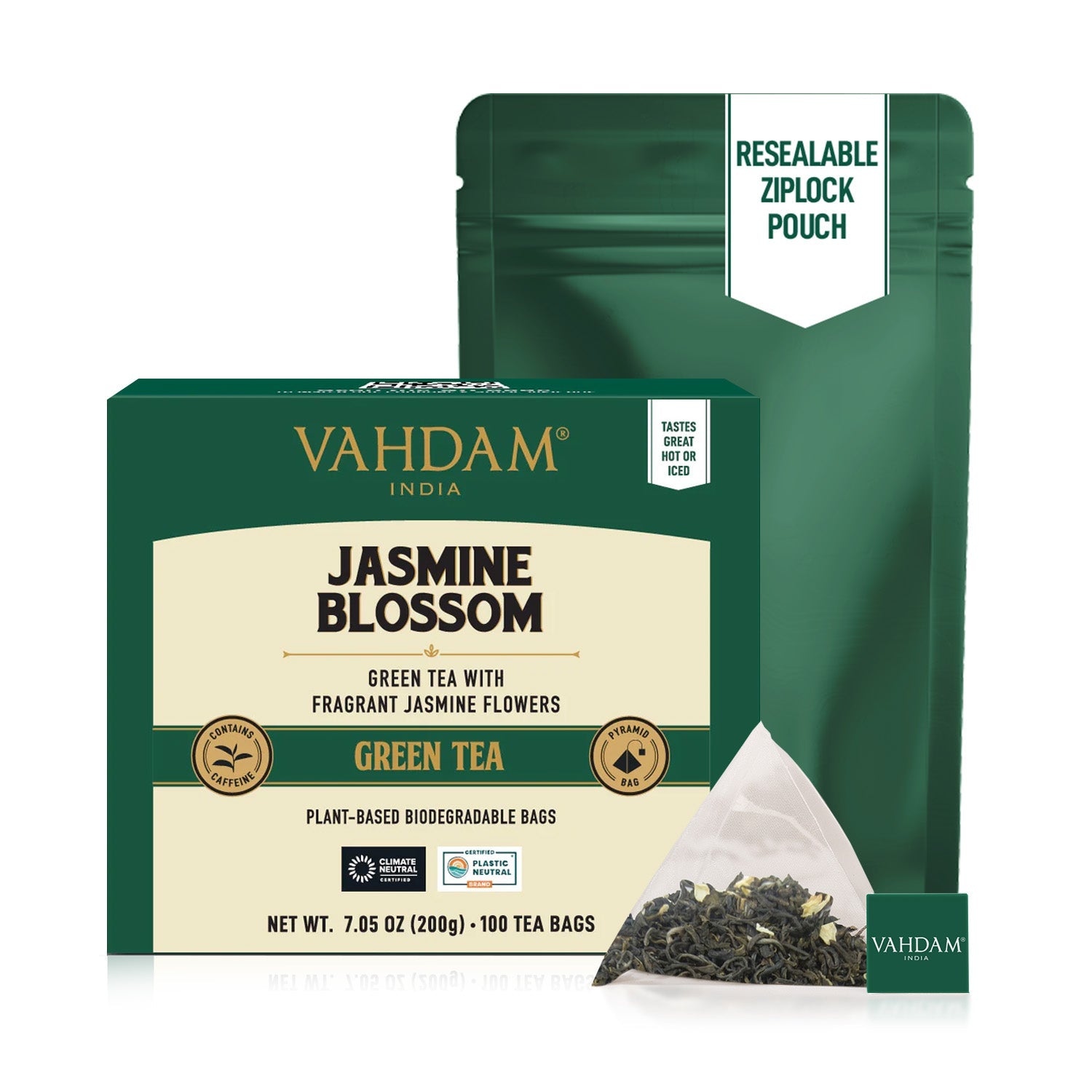 Jasmine Green Tea, 100 Count