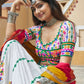 AI Fashion White Viscose Rayon Designer Navratri Lehenga Choli Collection