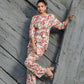 Women's Partywear Designer White & Multi Muslin co-ord set - Stylishta - Swadesiicart