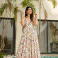 Aayaa Designer Cambric Cotton Printed Full Flaired Gown - Multi Color