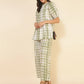 Janasya Women's Off White Cotton Tie & Dye Casual A-line Co-ords - Swadesiicart