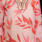 Vaasva Women Peach Tabby Slik Print & Embroidered Kurta, Pant & Dupatta set | Swadesiicart