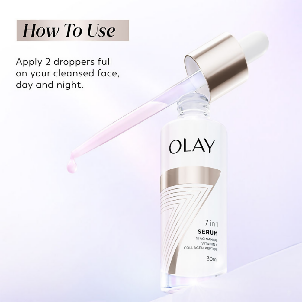 Olay 7in1 Serum with Niacinamide, Vitamin C, Collagen Peptides - Swadesiicart