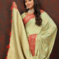 Lorenvalley Fashion Seagreen Cotton Woven Design with Zari Weaving Design Saree - Swadesiicart