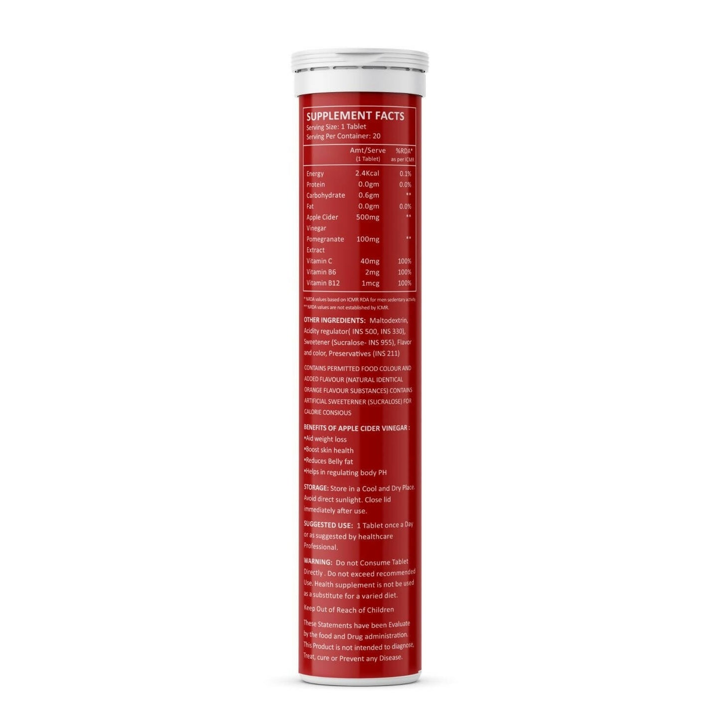 Nutracology Super Apple Cider Vinegar Effervescent Tablets For Weight Loss | Swadesiicart