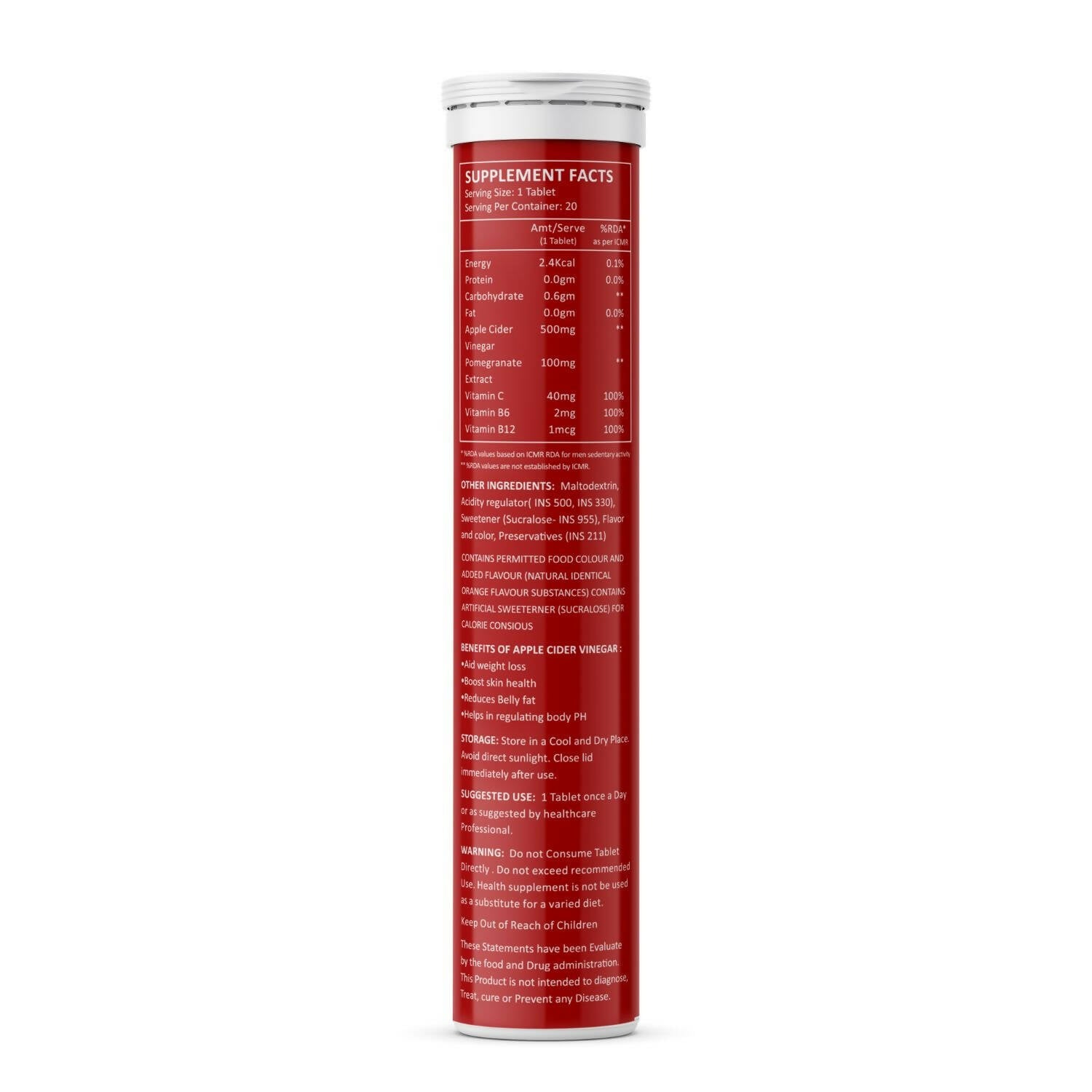 Nutracology Super Apple Cider Vinegar Effervescent Tablets For Weight Loss | Swadesiicart