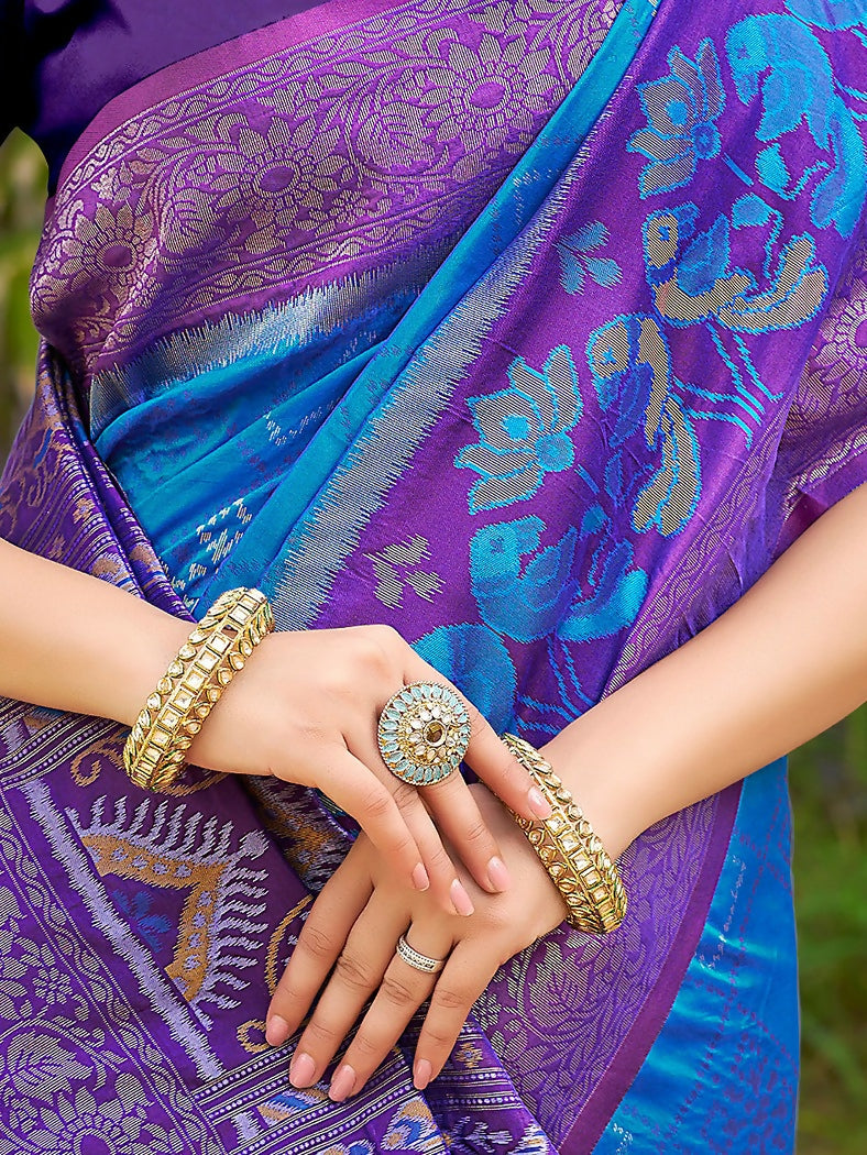 Shree Shyam Fashion Blue Soft Silk Saree