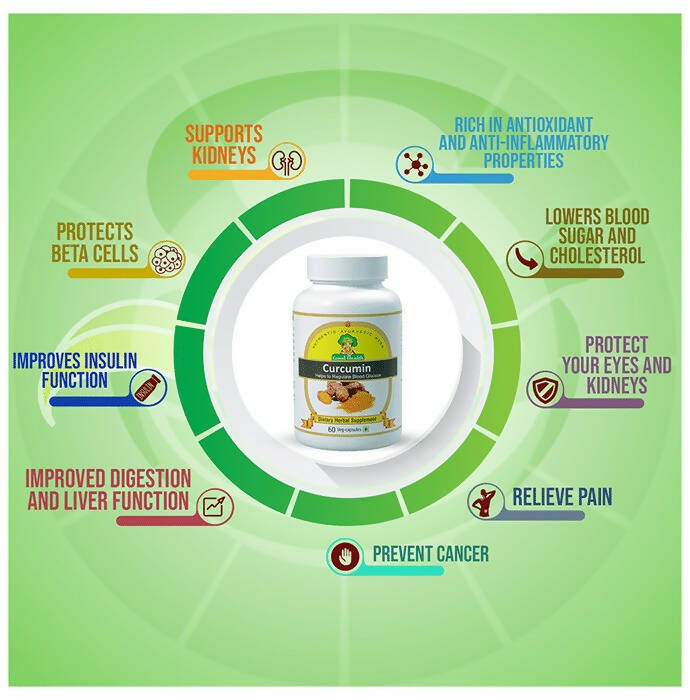 Sushrut Ayurved Good Health Curcumin Veg Capsules - Swadesiicart