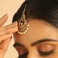 Nuyug 18K Gold Plated Ethereal Pearl Drops Maang Tikka | Swadesiicart