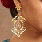 trueBrowns Gold-Polished Tear Drop Earrings | Swadesiicart