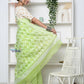 Very Much Indian Jamdhani Cotton Saree - Pista Green | Swadesiicart