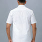 Ramraj Cotton Mens Half Sleeve Formal Poly Cotton White Shirt | Swadesiicart
