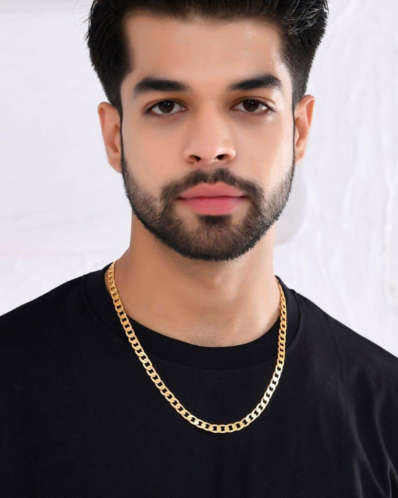 VOJ Gold-Polished Chain For Men | Swadesiicart