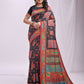 Shree Shyam Fashion Vastraloom Black Linen Cotton Saree