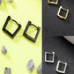 NVR Men's Set of 3 Multicolor Rhodium-Plated Geometric Shape Stainless Steel Hoop Earrings - NR Retail-NVR