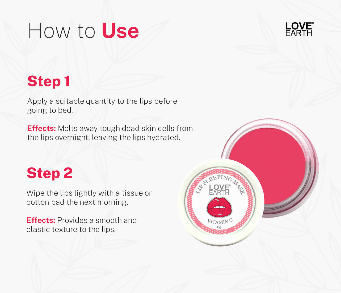 Love Earth Lip Sleeping Mask With Vitamin C - Swadesiicart