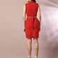 Myshka Women's Red Solid Shawl Neck Party Top With Skirt Co-ord set - Swadesiicart