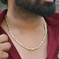 VOJ Gold-Polished Biscuit Chain With Hearts | Swadesiicart