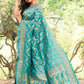 Joban Fashion Green Banarasi Soft Pure Handloom Banarasi Silk Saree | Swadesiicart