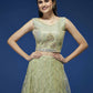 House of Panchhi Pista Net Sequinse Work Lehenga & Blouse, Dupatta | Swadesiicart