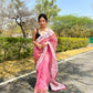 Vamsee Riddhi-Siddhi -1 Pink Organza Saree - Swadesiicart
