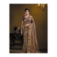 Wine Pure Banarasi Crush Pure Khatli work Designer Saree With Blouse. - Rajasvi | Swadesiicart
