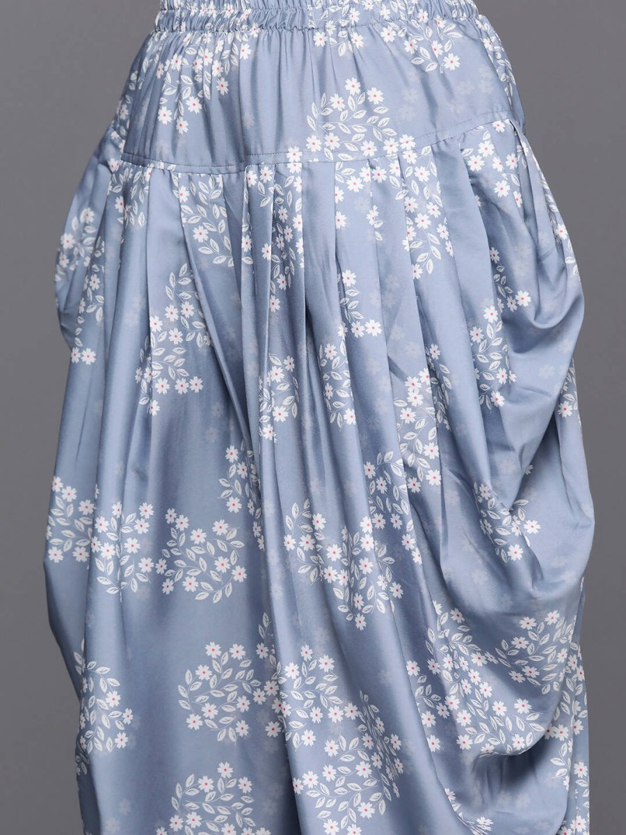 Ahalyaa Women's Traditional Wear Co-ods - Grey | Swadesiicart