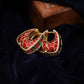 Ruby Raang Gold Polished Kundan Work Multi Loops | Swadesiicart