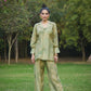 Women's Casual Fashionable Mahendi Mull Cotton co-ord set - Anya - Swadesiicart