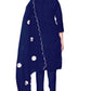 Blue Organza Silk Embroidered Work Unstitched Dress Material - Tanvi
