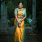 Arfa Fashion House Mustered With Contrast Border Lichi Silk Jacquard Work Saree