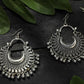 Mominos Fashion Johar Kamal Oxidised Silver-Plated Chandbali Earrings - Swadesiicart