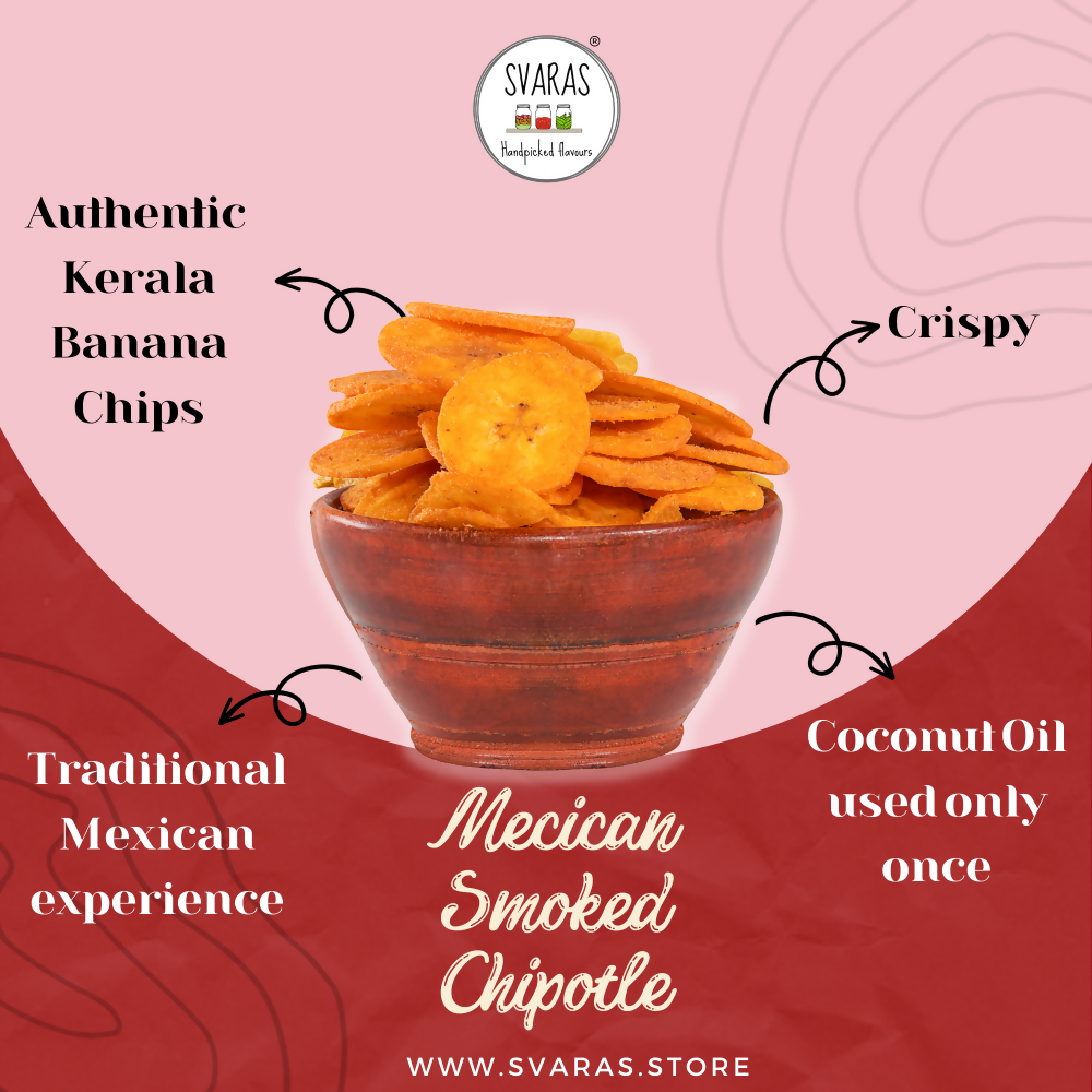 Svaras Kerala Banana Chips Smoked Chipotle - Swadesiicart