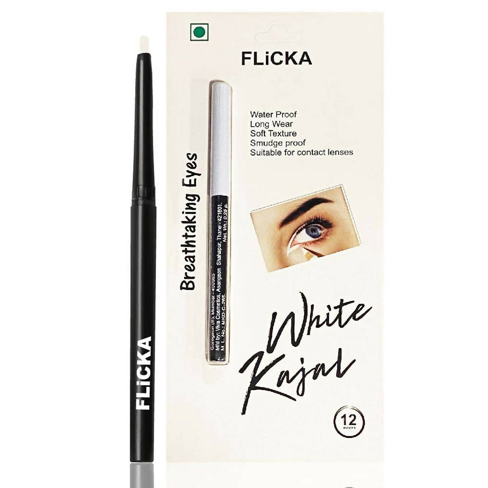 Flicka Breathtaking Eyes Kajal - White - Swadesiicart