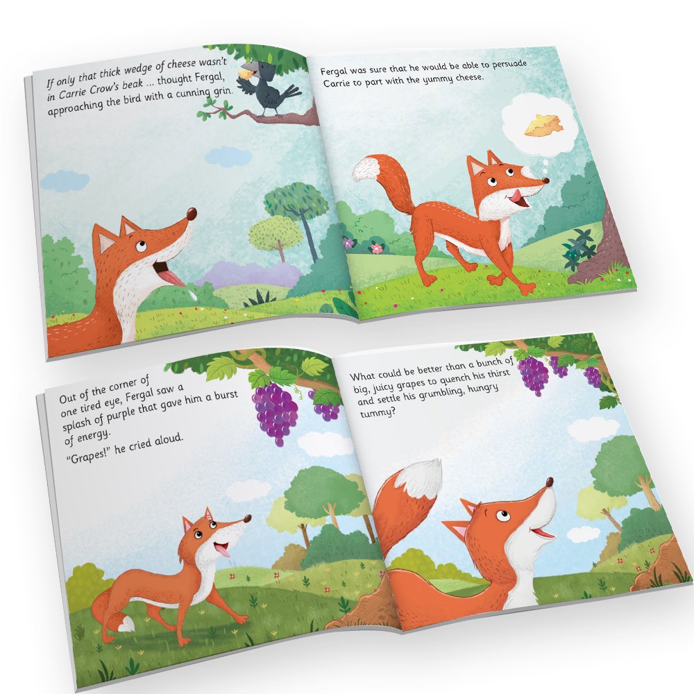 Jolly Kids Aesop's Fables Stories Books Set of 12 for Kids Ages 3-6 Years| Bedtime Moral Stories - Swadesiicart
