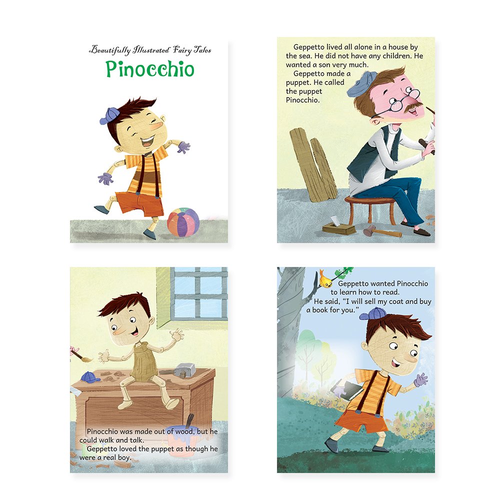 Jolly Kids Beautifully Illustrated Fairy Tales 4 in 1 Books B Set of 2| Ultimate Collection of Bedtime Megical Stories For Children Ages 3-8 Years - Swadesiicart