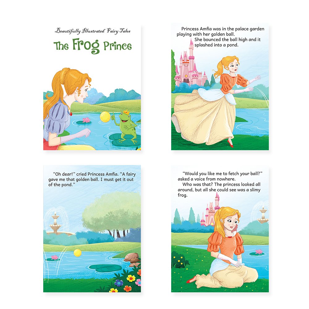 Jolly Kids Beautifully Illustrated Fairy Tales 4 in 1 Books B Set of 2| Ultimate Collection of Bedtime Megical Stories For Children Ages 3-8 Years - Swadesiicart
