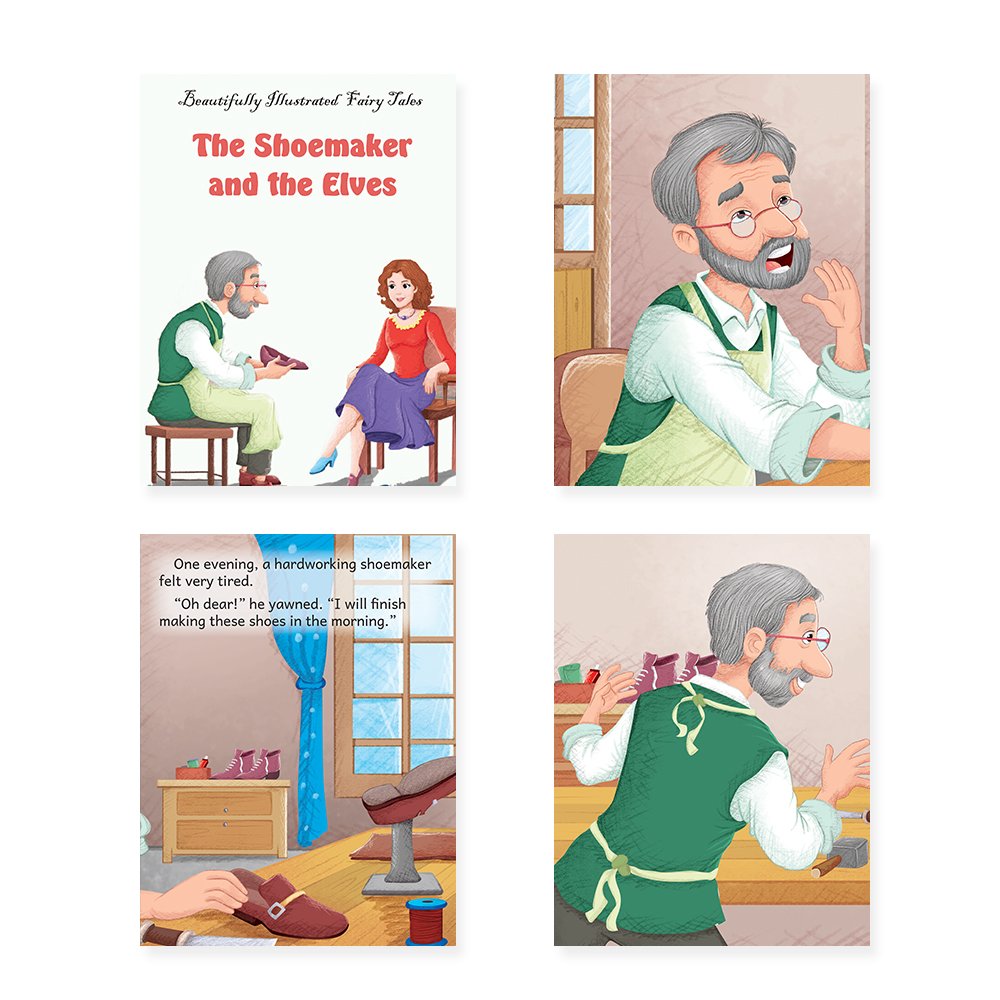 Jolly Kids Beautifully Illustrated Fairy Tales 4 in 1 Books F Set of 2| Ultimate Collection of Bedtime Megical Stories For Children Ages 3-8 Years - Swadesiicart