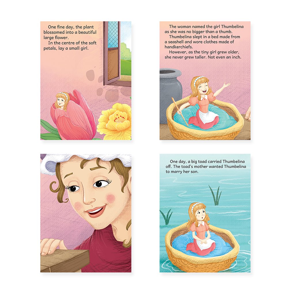 Jolly Kids Beautifully Illustrated Fairy Tales Books C Set of 4 Combo Storytelling Books For Kids Ages 3-8 Years - Swadesiicart