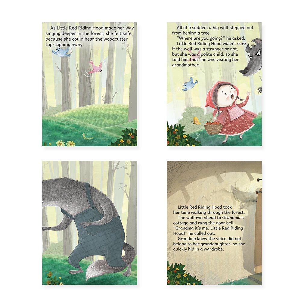 Jolly Kids Beautifully Illustrated Fairy Tales Books D Set of 4 Combo Storytelling Books For Kids Ages 3-8 Years - Swadesiicart