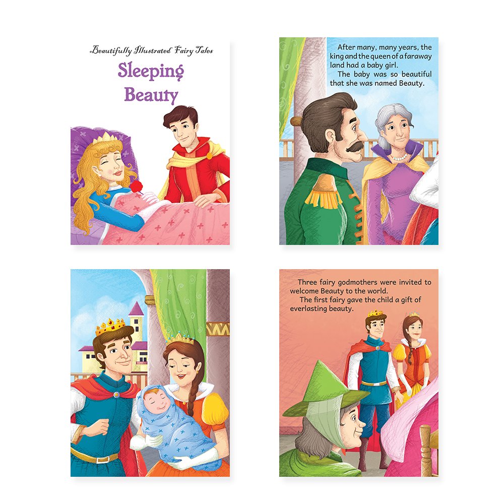 Jolly Kids Beautifully Illustrated Fairy Tales Books D Set of 4 Combo Storytelling Books For Kids Ages 3-8 Years - Swadesiicart