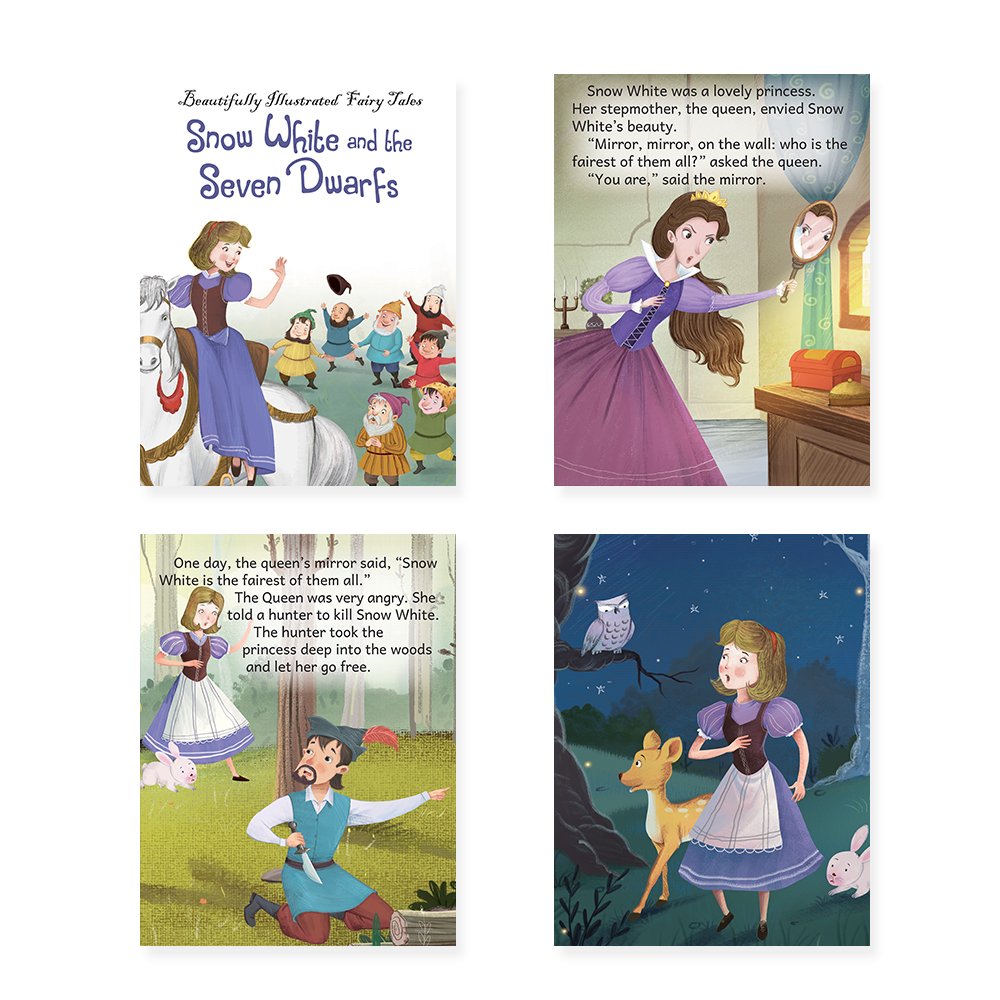 Jolly Kids Beautifully Illustrated Fairy Tales Books F Set of 8 Combo Storytelling Books For Kids Ages 3-8 Years - Swadesiicart