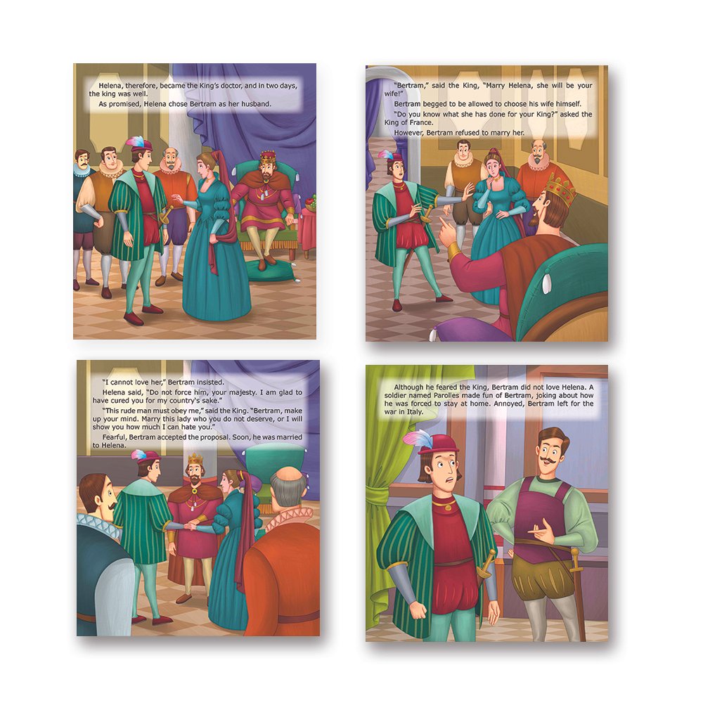 Shakespeare for Young Minds: Jolly Kids' Illustrated Stories A Combo Set of 4 Ages 6-12 Years - Swadesiicart