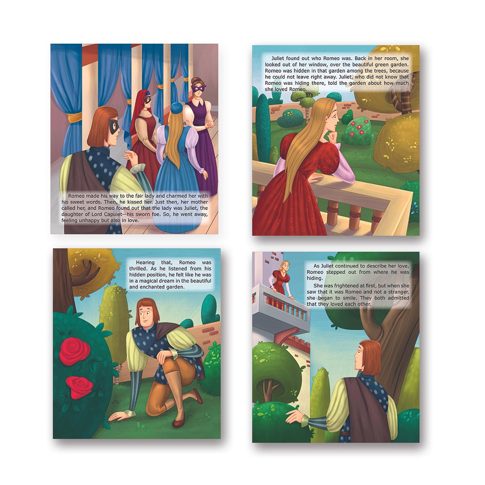 Shakespeare for Young Minds: Jolly Kids' Illustrated Stories C Combo Set of 4 Ages 6-12 Years - Swadesiicart