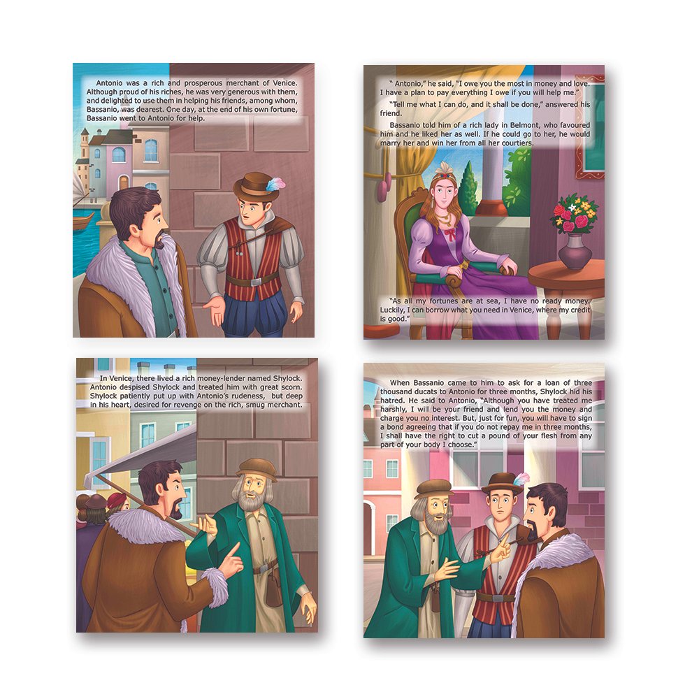 Shakespeare for Young Minds: Jolly Kids' Illustrated Stories C Combo Set of 4 Ages 6-12 Years - Swadesiicart
